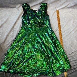 Grace Karin Green Sequin Formal Dress